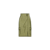 Schnittmuster schöner Damenrock, bundlos mit Schlitz Simplicity 9683 Gr. 34-52