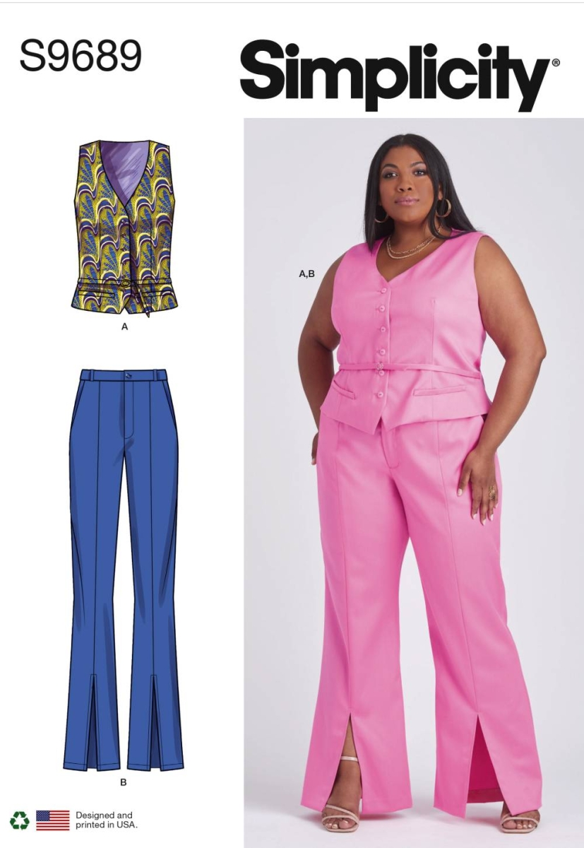 Kombination Schnittmuster für Damen Simplicity 9689 mit Nähanleitung
