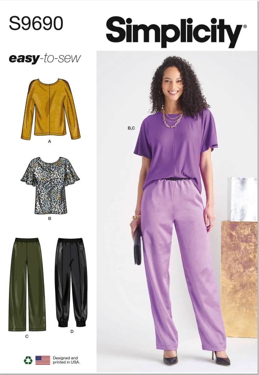 Kombination Schnittmuster für Damen Simplicity 9690 mit Nähanleitung