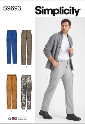 mens-trousers sewing pattern for men simplicity 9693 sewing instructions