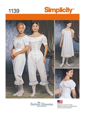 historical-combination sewing pattern  simplicity 1139 sewing instructions