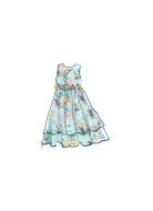Schnittmuster süße Kinderkombi Kleid, Bluse und Trägerhose McCalls 8416 Gr. Einheitsgröße
