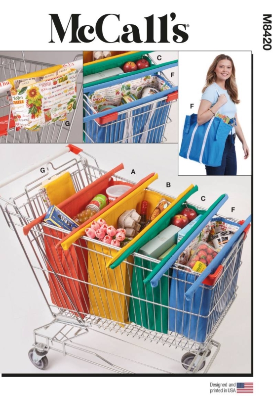 Sewing pattern Shopping cart organizer McCalls 8420 size Onesize Sc