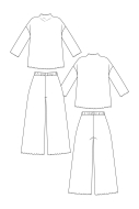 Sewing pattern Comfortable combination of shirt and pants named OloKombi
