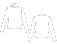Sewing epattern Misses shirt with turtleneck named Paola