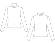 PDF-Schnittmuster vielseitiges Damenshirt mit Rollkragen...