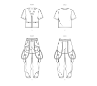 trendy mens combinations paper sewing pattern knowme 2047 diy instructions
