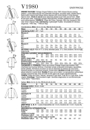 Sewing pattern Blouse shirt from the 1980s Vogue 1980