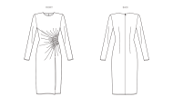 Vogue 1981 Sewing pattern Designer dress by Badgley Mischka