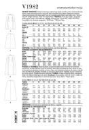 Schnittmuster elegantes Damenkleid Vogue 1982 Gr. 34-52