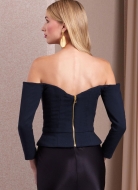 Schnittmuster tief ausgeschnittenes Oberteil Vogue 1984 Gr. 34-52