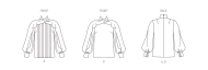 langärmeliges Bluse Schnittmuster Vogue 1985 DIY zum...
