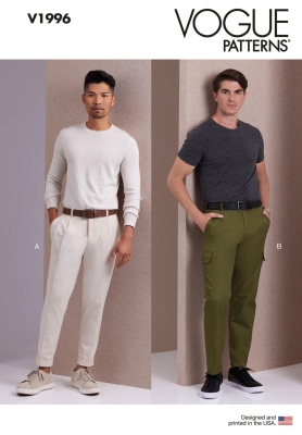 mens-trousers sewing pattern for men vogue 1996 sewing instructions