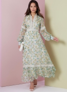 Schnittmuster romantisches Stufenkleid Vogue 2004 Gr. 34-52