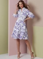 Schnittmuster romantisches Stufenkleid Vogue 2004 Gr. 34-52