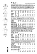 Schnittmuster romantisches Stufenkleid Vogue 2004 Gr. 34-52
