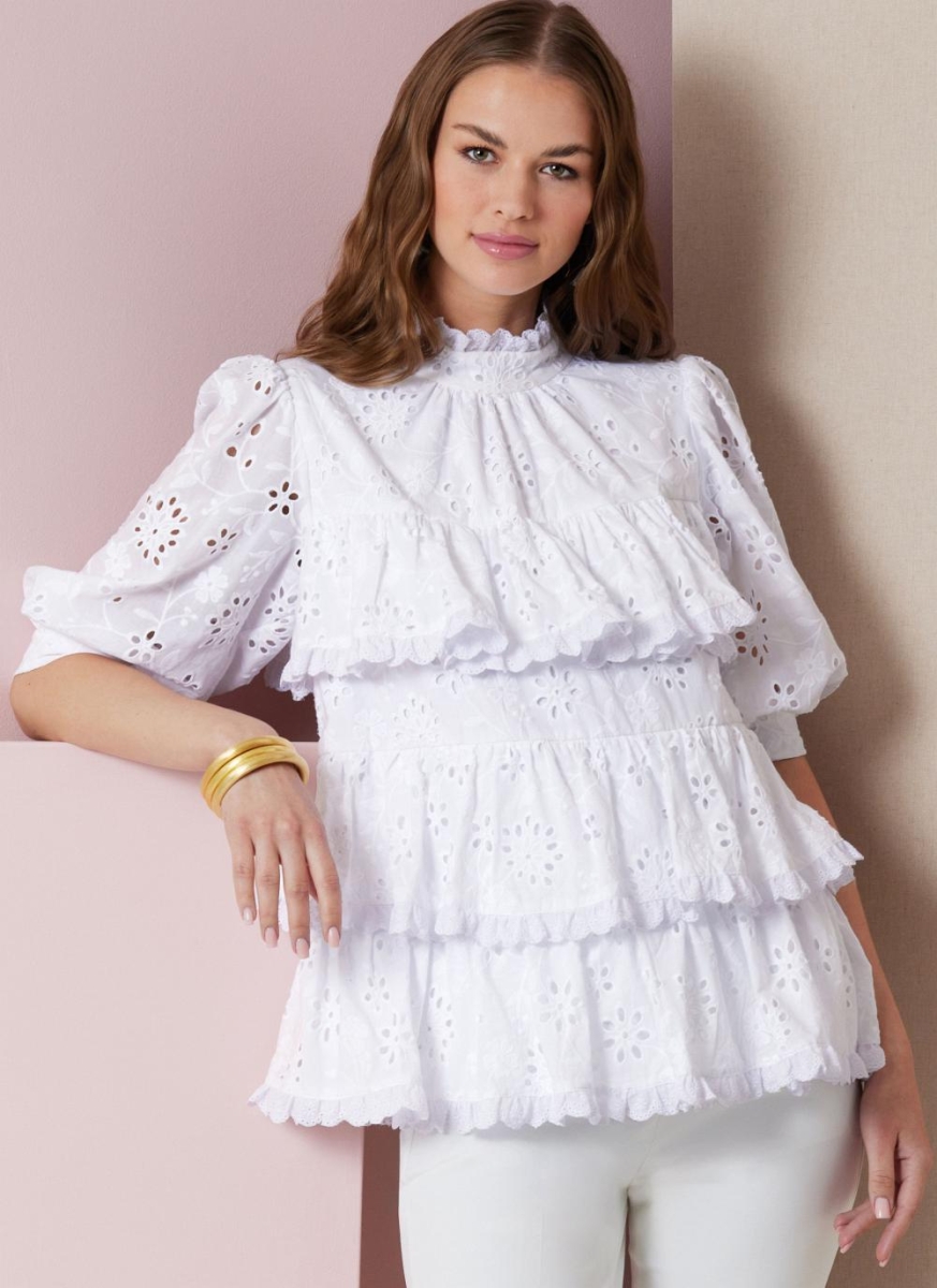 Bluse Schnittmuster für Damen Vogue 2011 mit Nähanleitung