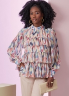 wird aussortiert: Schnittmuster verspieltes Blusenshirt Vogue 2011 Gr. 34-52