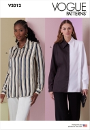 Blusen Schnittmuster Vogue 2012 mittel zu nähen