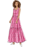 Schnittmuster geknöpftes Stufenkleid Butterick 6983 Gr. 30-52