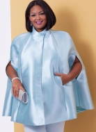 Schnittmuster elegante Damenkombi Top und Hose mit Cape Butterick 6978 Gr. 36-54