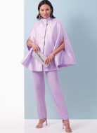 Schnittmuster elegante Damenkombi Top und Hose mit Cape Butterick 6978 Gr. 36-54