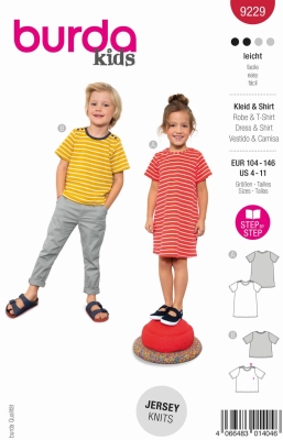 childrens-shirts sewing pattern for kids burda 9229 sewing instructions