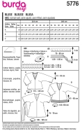 Sewing pattern Tunic shirt with V-neck Burda 5776