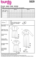 Sewing pattern Misses dress with high waist seam Burda 5829