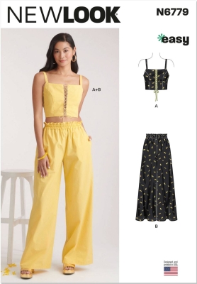 combination sewing pattern for women newlook 6779 sewing instructions