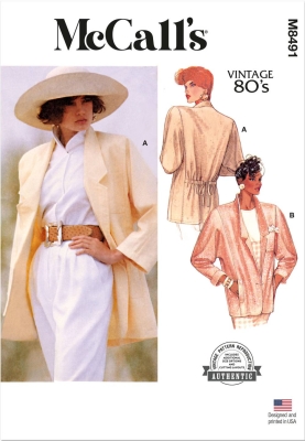 jacket sewing pattern for women mcCalls 8491 sewing instructions