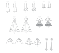 stylish doll clothes paper sewing pattern mcCalls 8495...