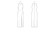 slit dresses paper sewing pattern mcCalls 8446 diy...