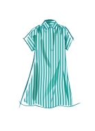 Schnittmuster ausgestelltes Blusenkleid McCalls 8449 Gr. 34-52