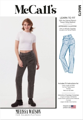 trousers sewing pattern for women mcCalls 8473 sewing instructions