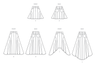 flared skirts paper sewing pattern mcCalls 8480 diy...