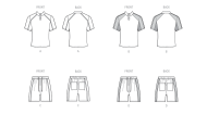 sporty mens sports paper sewing pattern mcCalls 8485 diy...