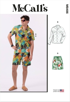 mens-combination sewing pattern for men mcCalls 8486 sewing instructions