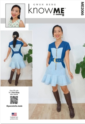 Kleid Schnittmuster für Damen knowME 2066 mit Nähanleitung