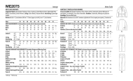 Schnittmuster legere Herrenkombi knowME 2075 Gr. Herren DE 44-62
