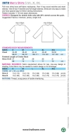 Sewing pattern KwikSew 3878 Shirts S-M-L-XL-XXL