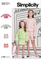 Kinderkombis Schnittmuster Simplicity 9721 mittel zu nähen