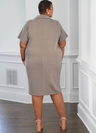 Sewing pattern Misses dress jersey dress with collar plus size Simplicity 9741