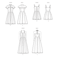 durchgeknöpftes Kleid Schnittmuster Simplicity 9743...