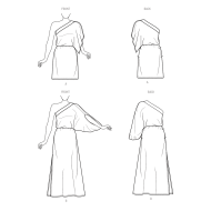 asymmetrical dresses paper sewing pattern simplicity 9777...
