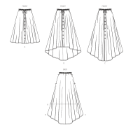 buttoned skirts paper sewing pattern simplicity 9786 diy...