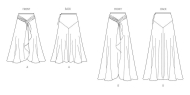 special skirts paper sewing pattern vogue 2033 diy...