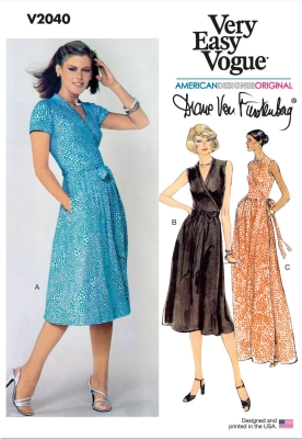 Kleid Schnittmuster für Damen Vogue 2040 mit Nähanleitung