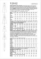 Schnittmuster ausgefallenes Vintagekleid aus den 70er Jahren Vogue 2042 Gr. 34-52