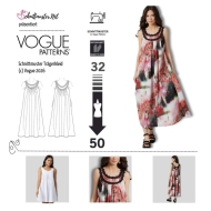 Sewing pattern dress Vogue 2026 size H5 6-14 (DE 32-40)